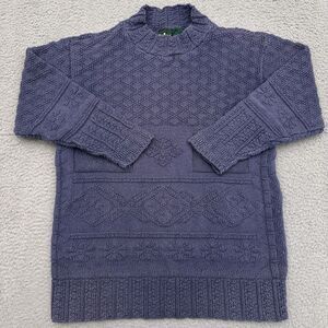Vintage Hunt Club Chunky Knit Sweater Unisex Large‎ Purple 3D Knit Made in USA